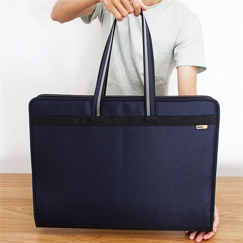 A58Z A3 Folder Multilayer Handbag Art Package Oxford Cloth Handle Zipper Storage Bag Large Capacity