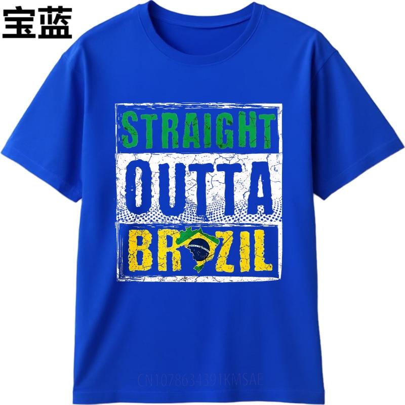 Mens Unisex Comfort Tshirt Plus Size summer For man tshirt Straight Outta Brazil Short Sleeve Travel ONeck Teeshirt