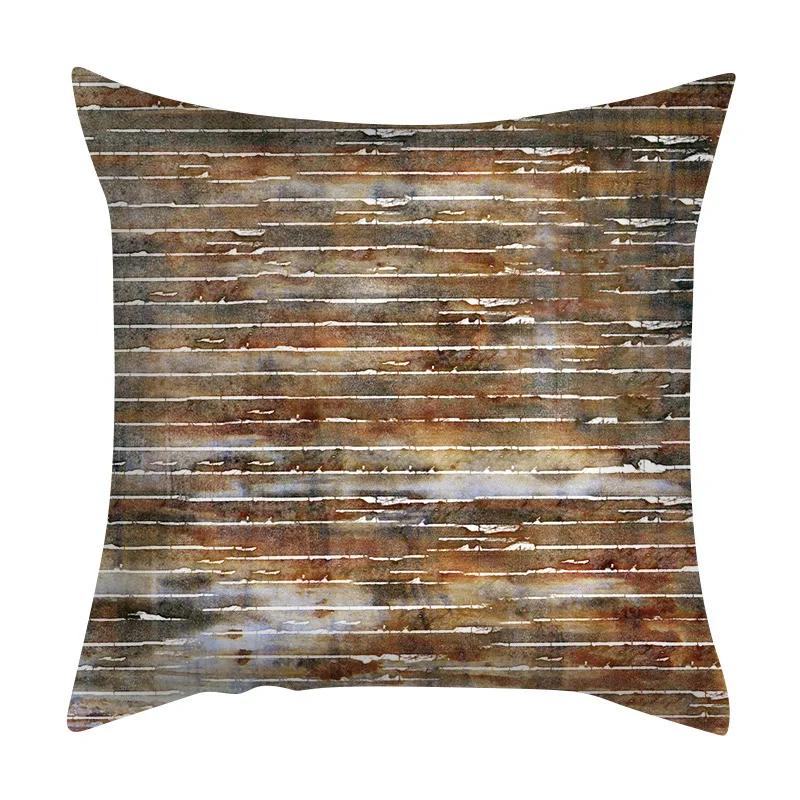 Living Room Bedroom Car Sofa Cushion Wholesale Geometric Abstract Peach Skin Pillowcase