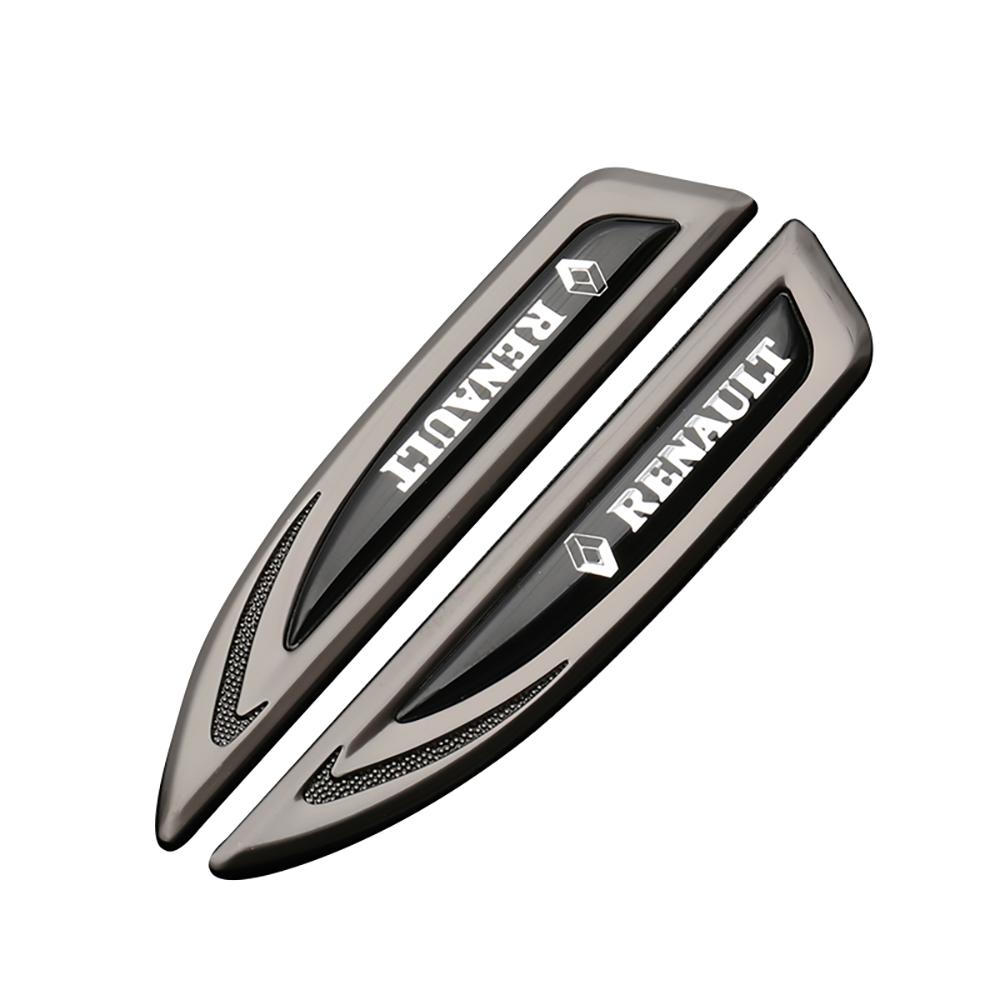 2pcs Metal Car Fender Side Blade Badge Sticker For Renault DACIA Fluence Scenic Loguna Twingo Symbol Koleos Fluence Sandero Clio Y888