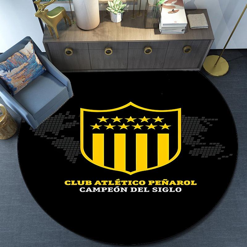 Peñarol Football Club Round Rug for Livingroom,Bedroom, Palyroom, Chair Rug, Area rug, Circle Carpet, Large Size Fan Christmas gift