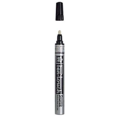 Felt Tip - Sakura - Pen-Touch - Medium Tip 2mm - Silver Color - Metallic Ink