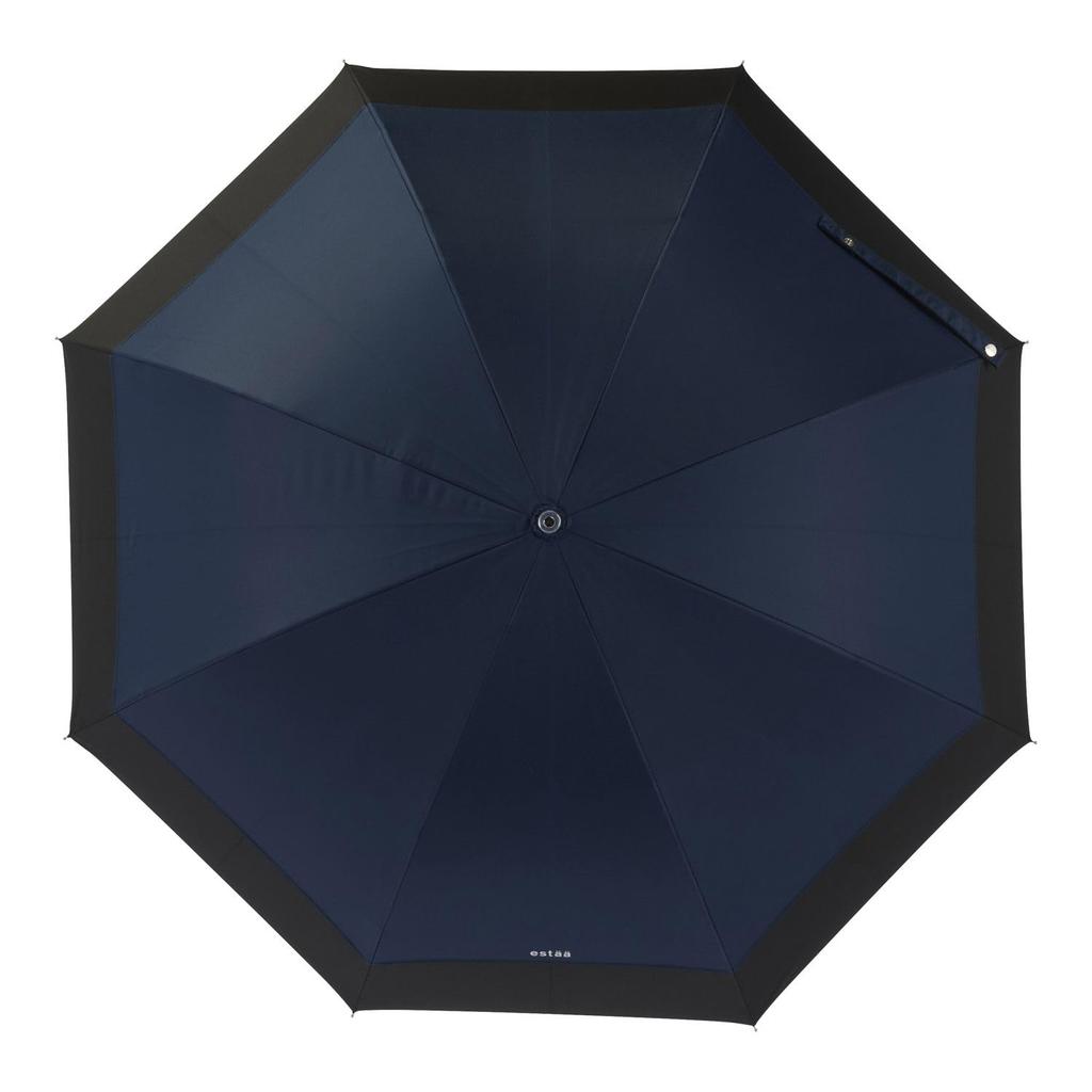 Moonbat Long For For Both Sun and Light Heat UV Border Blue [Esta] Parasol, Umbrella, Women, Rain, Blocking, Blocking, Protection, Long, Cut-and-Sewn,