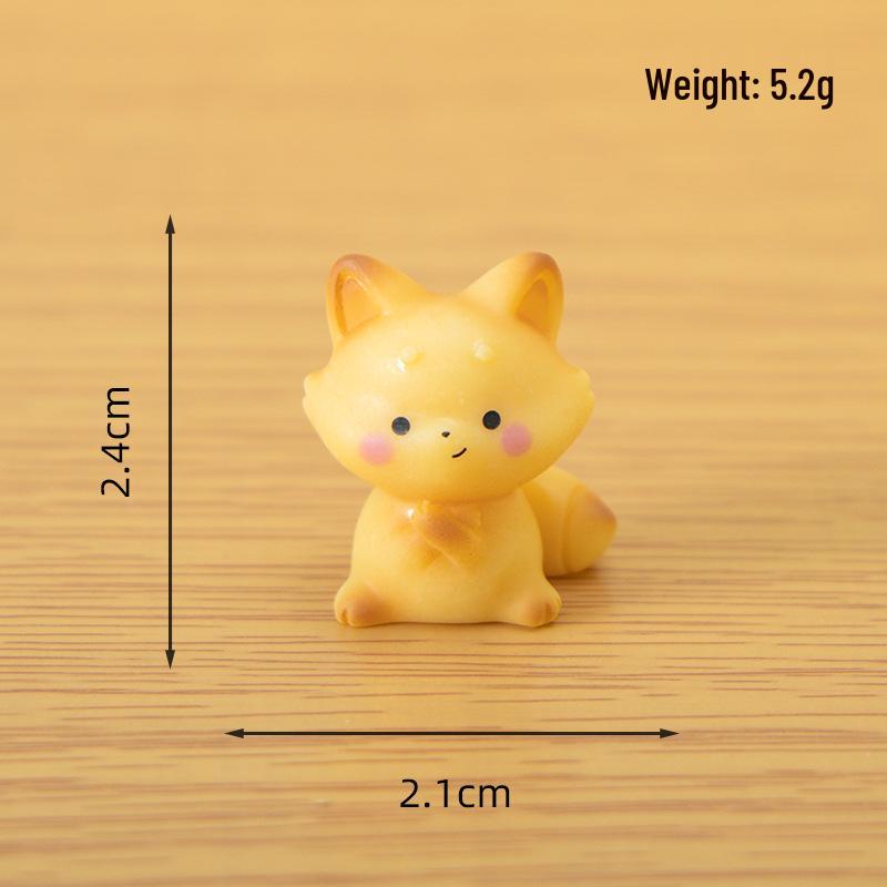 Miniature Fox Resin Ornament - Cute Home or Car Decoration