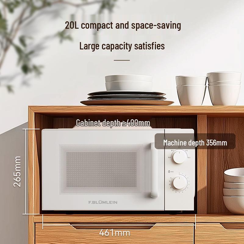 20L Mini Multifunctional Electric Microwave Oven with Mechanical Turntable