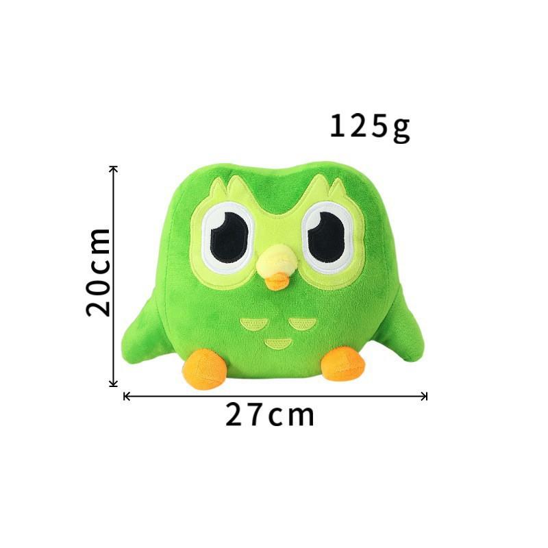Duolingo Duo Die Eule Plüschtier Grün Weiches Kuscheltier Niedliches Cartoon Plüschtier Für Erwachsene Geburtstagsgeschenk Schlafzimmer Kissen Dekoration