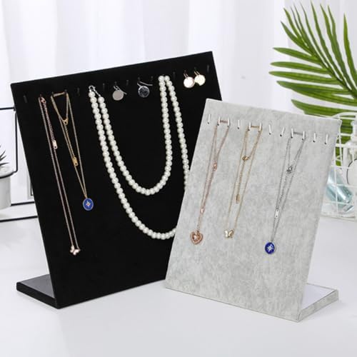 VILLFUL Earring Holder Wooden Black Simple Jewelry Display Stand for Women Desk Stud Organizer