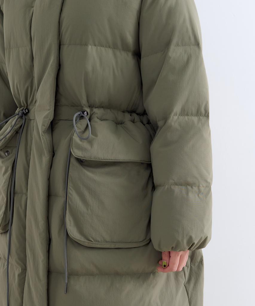 Musinsa Standard Woman Women'S Oversized Hooded Long Down Parka [Khaki]