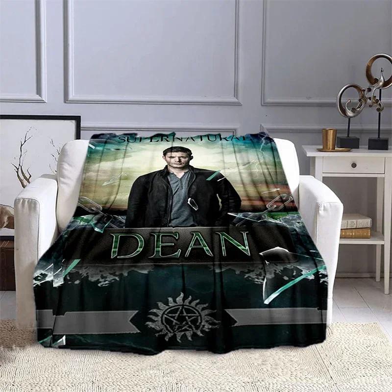 Movie Supernatural – Evil Power bedruckte Decke, modische warme Flanschdecke, Picknickdecke, Bettdecke, Geburtstagsgeschenk