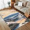 Mount Fuji Sakura Japanese Lake Scene Print Rug Carpets for Bedroom Living Room Sofa Mat Creative Door Mat Cloakroom Home Decor