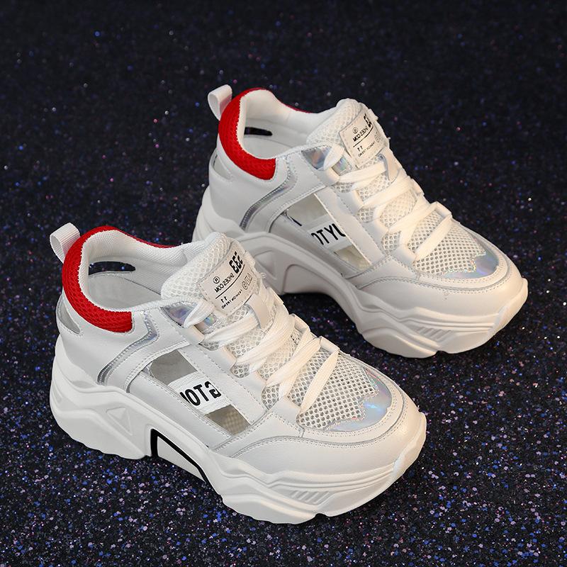 Dad Shoes neue Sommer dicke Sohle innen höhenverstellbar Sportschuhe trendige Schuhe Netz atmungsaktive Netzschuhe