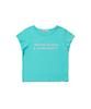 Isjabaibeu 502 Glitter Lettering T Shirt - Mint