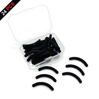 24 pz/scatola Ricurva Ciglia Ricambi Universali Silicone ad Alta Elasticità per Bellezza Viso Ricurva Ciglia