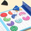 Magnetische Bruchteil lernen Mathematik Spielzeug Montessori Arithmetik Lehrmittel Holz Buch Pädagogisches Spielzeug Für Kinder Geschenk