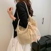 Casual large-capacity woven bag New hollow lazy wind shoulder bag Casual beach bag Women's bag