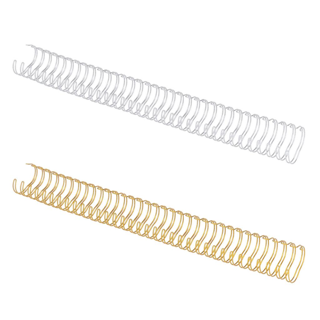 50 Balení Dvojitá Smyčka Drátěné Hřbety pro Kroužkovou Vazbu Velikost Papíru Kapacita 180 Listů Průměr Drátu 3/4 palce Drátěná Vazba