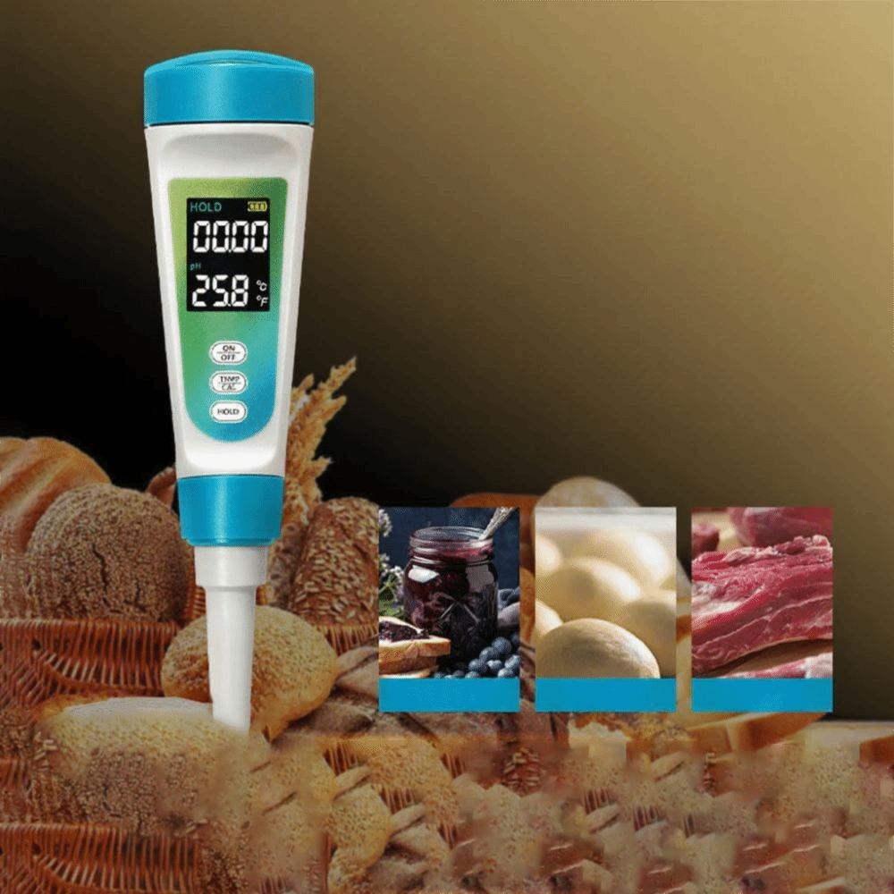 Digital Display PH Meter Backlight LCD Temperature Meter Acidity Analyzer  Professional Use