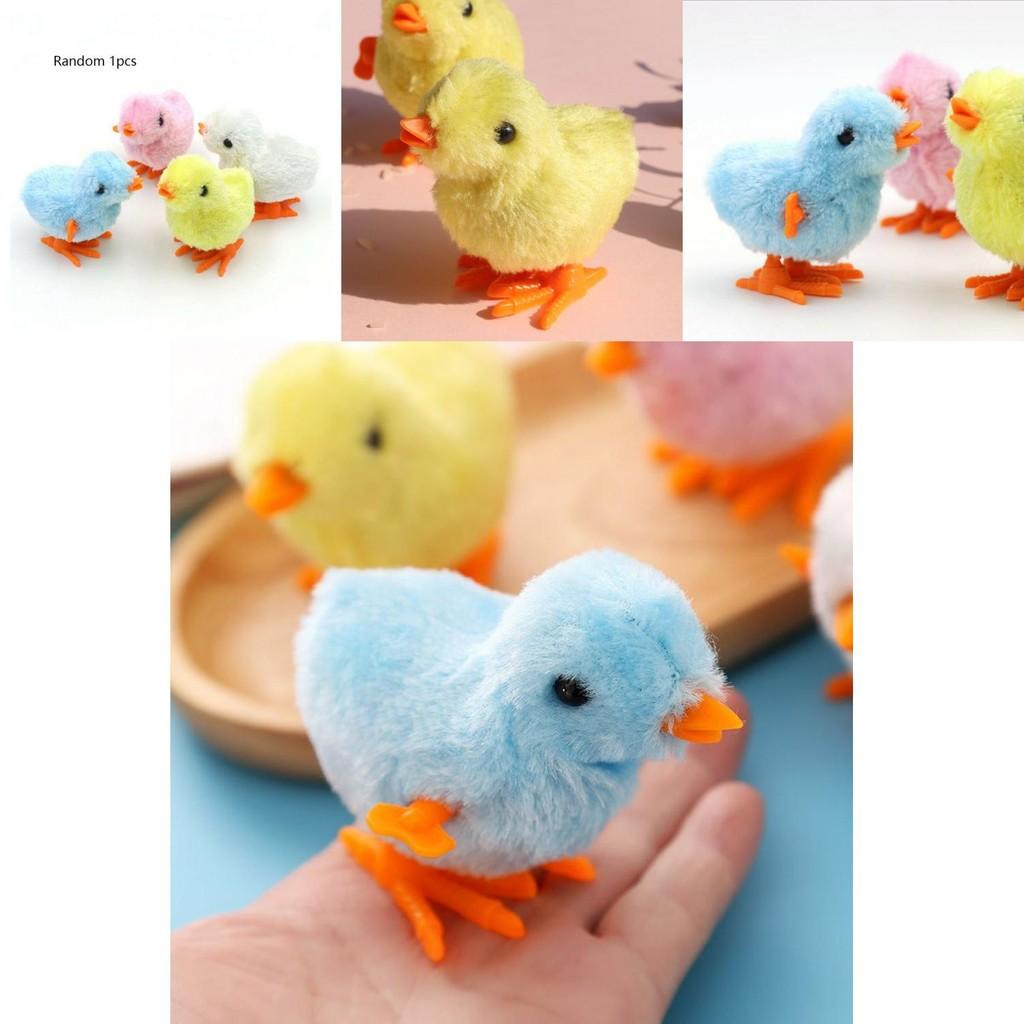 Fluffy Wind-up Chicken Dance Clockwork Plush Kids Toy