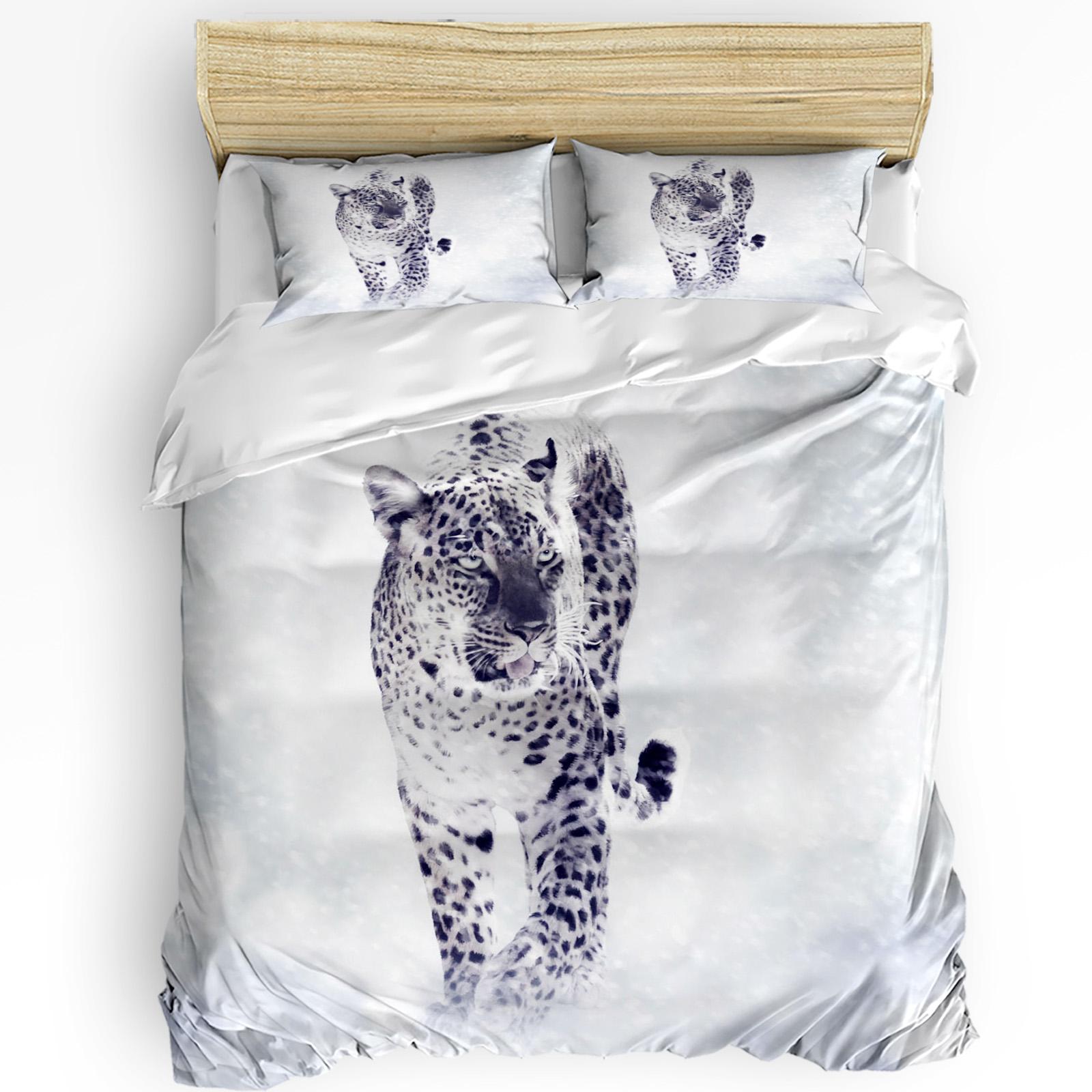 

3pcs Bedding Set Wild Animal Leopard Home Textile Duvet Cover Pillow Case Boy Kid Teen Girl Bedding Covers Set 150x200cm 3pcs