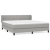 3126253 vidaXL Lit à sommier tapissier avec matelas Gris clair 160x200cm Tissu