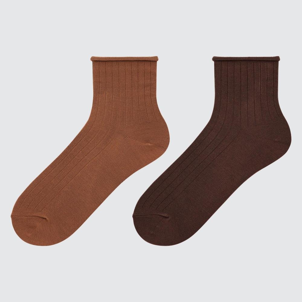 

UNIQLO JAPAN Heat Tech Носки Crew Top Roll 2 пары