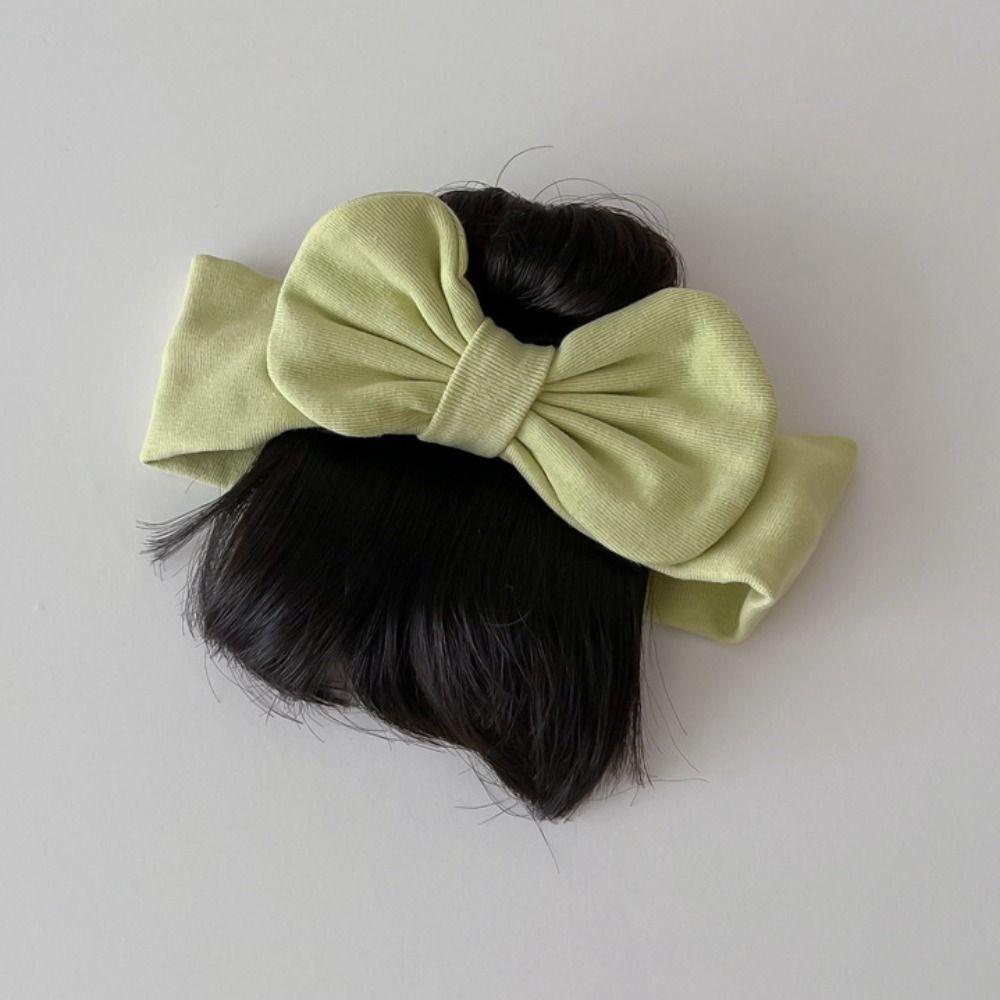 

Cotton Newborn Wig Headband Bowknot Infant Hairpiece Fashion Baby Hair Bands Wig Photography Props зелёный