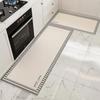 Kitchen Floor Mat Waterproof Kitchen Mat Oil-proof White Letter Texture Rug Home Decoration Kitchen Rugs Non-slip Kitchen Carpet
