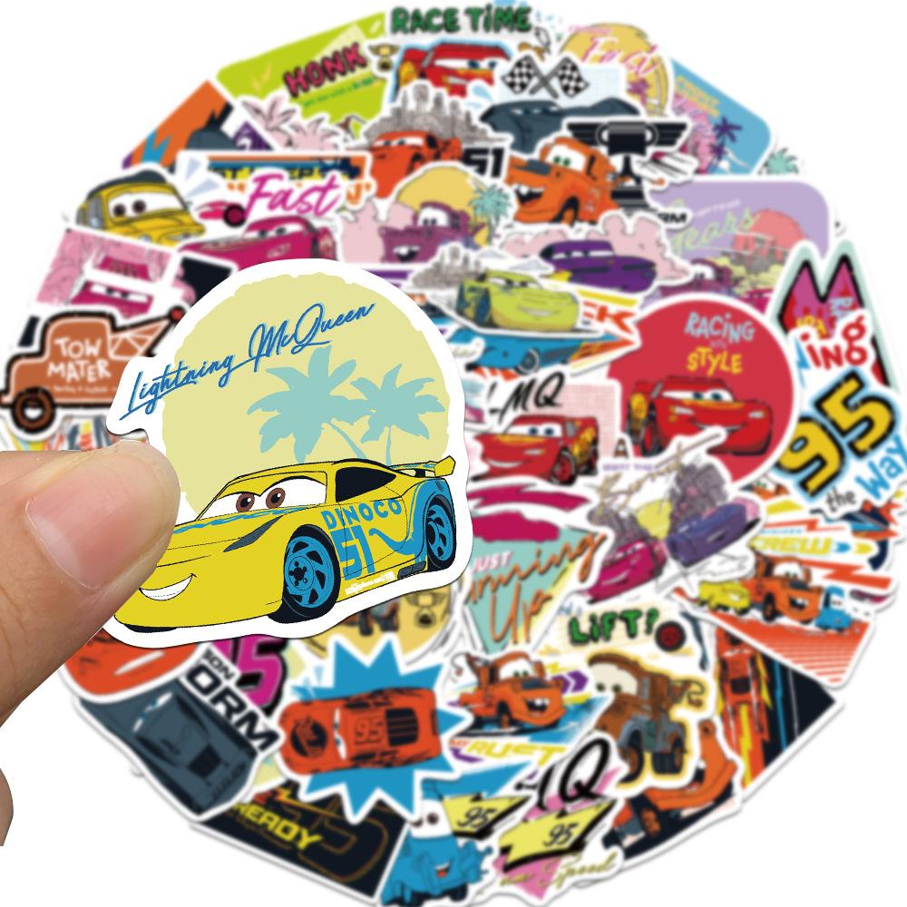10/30/50pcs Cars Lightning Mcqueen Cartoon Graffiti Stickers Anime Decals Toys Cool DIY Skateboard Phone Stationery