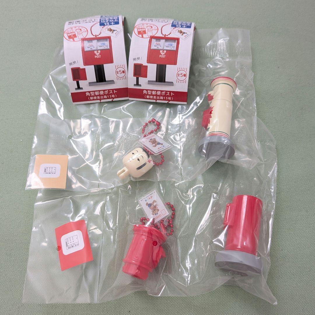 Gacha mailbox 2 pieces key holder round type Kokeshi Posukuma