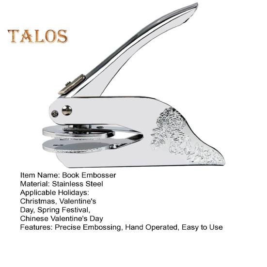 Buchpräger, handbetriebener Prägestempel, Edelstahl-Prägewerkzeug für Papier, Karton, Leder, Heimwerkerarbeiten