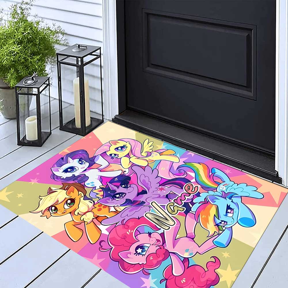 Little Pony (16) Customize your name rug, office chair cushion, home bedroom living room gift.