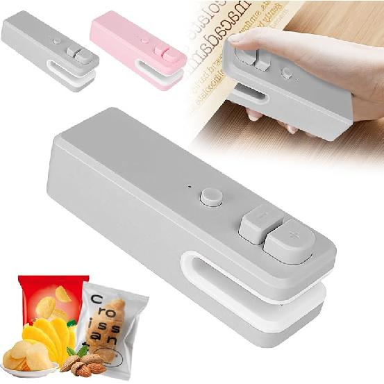 Mini Bag Sealer, 2024 New 2 in 1 Bag Sealer and Cutter, Rechargeable Mini Sealing Machine Heat Seal Tool, Magnetic Bag Sealing Machine, Portable