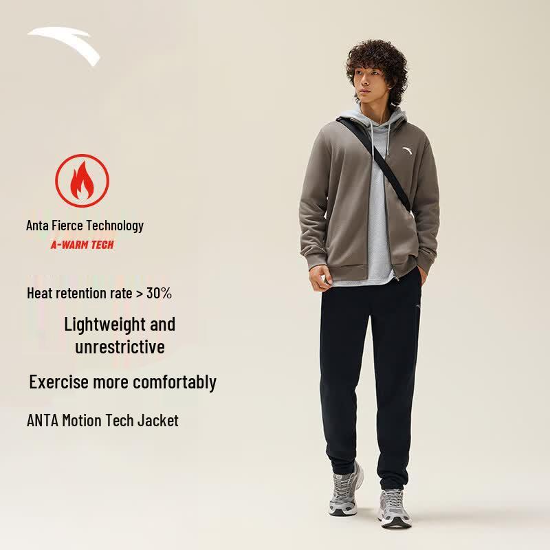 Anta Men's Winter Windproof Stand Collar Tracksuit