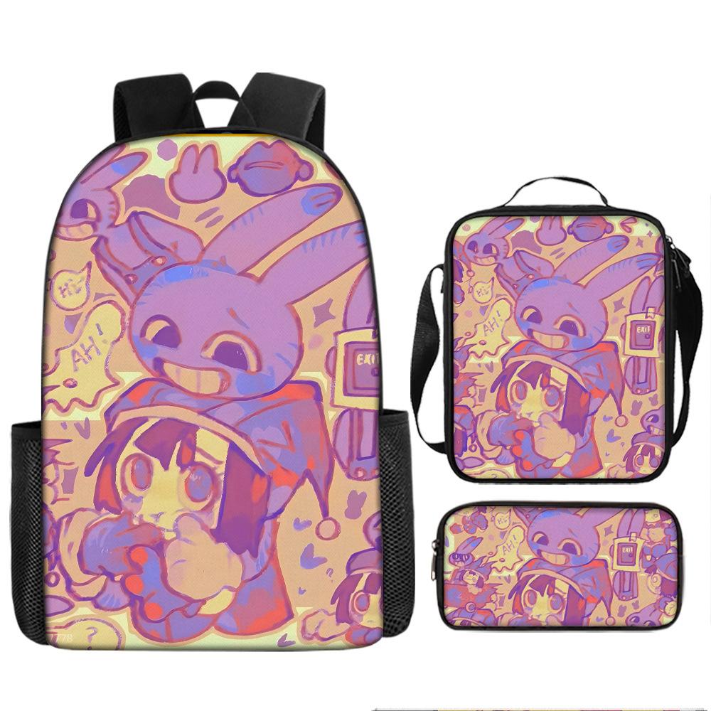 

School bag surprise circus large capacity backpack primary school students third to sixth grade junior high school girls backpack Pencil Case