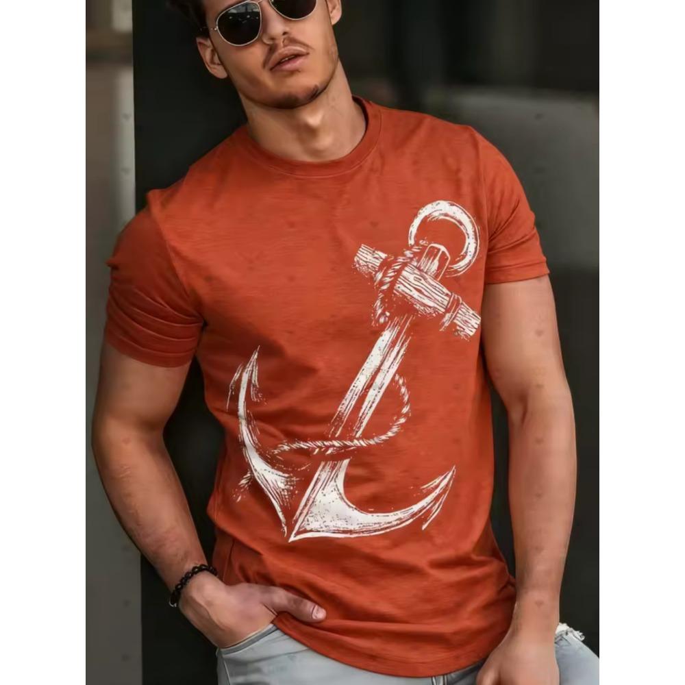 New Fashion Men's Short Sleeve 3D Printing T-shirt Street Style Large Size Loose Casual T-Shirt