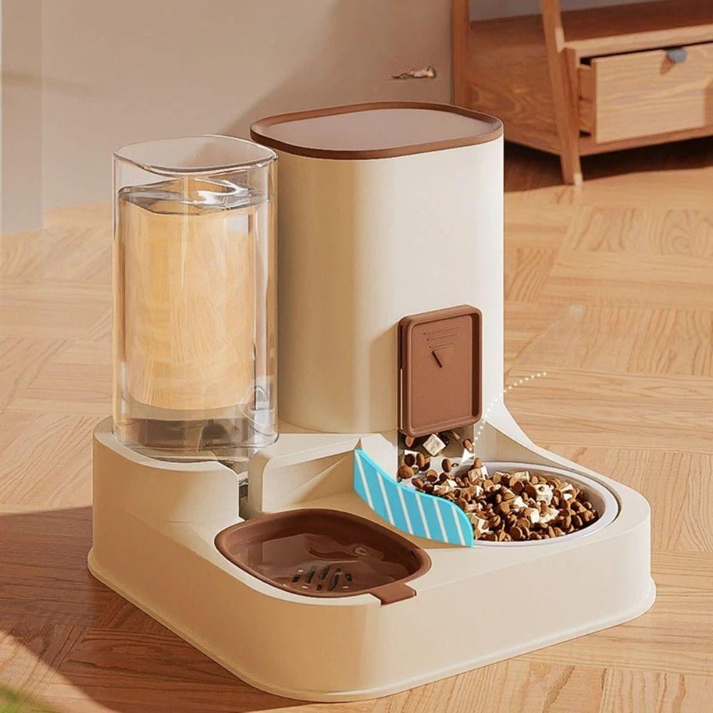 

Dry Wet Separation Dog Bowl Large Capacity Cat Food Feeding Machine Pet Supplies Gray-Foundation
