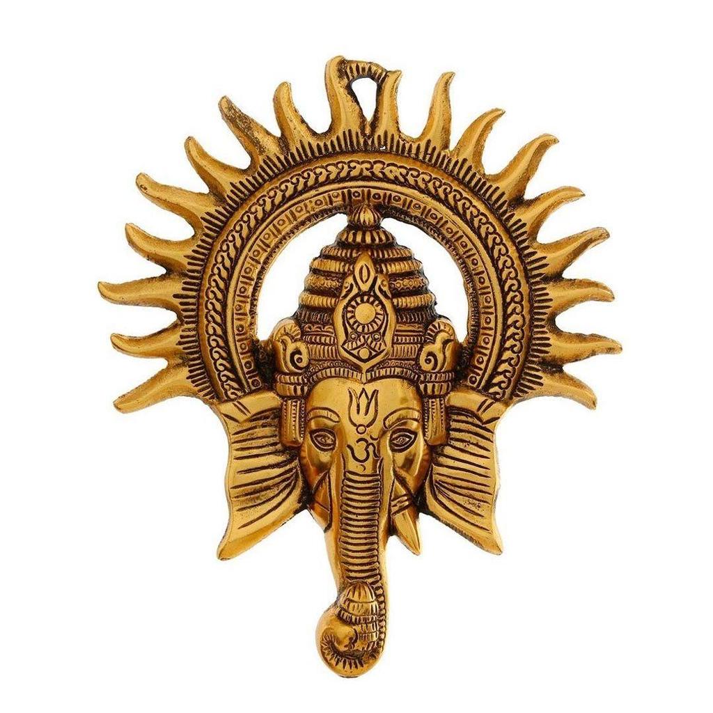 Metal Ganesh Wall Hanging for Wall Decor Festival Home Decor Pooja Room Temple Gift
