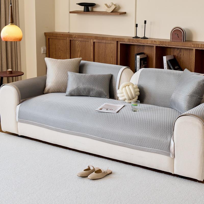 Ice Silk Sofa Cushion  New Summer Summer Mat Seat Cushion Light Luxury High-End Non-Slip Leather Sofa Cover