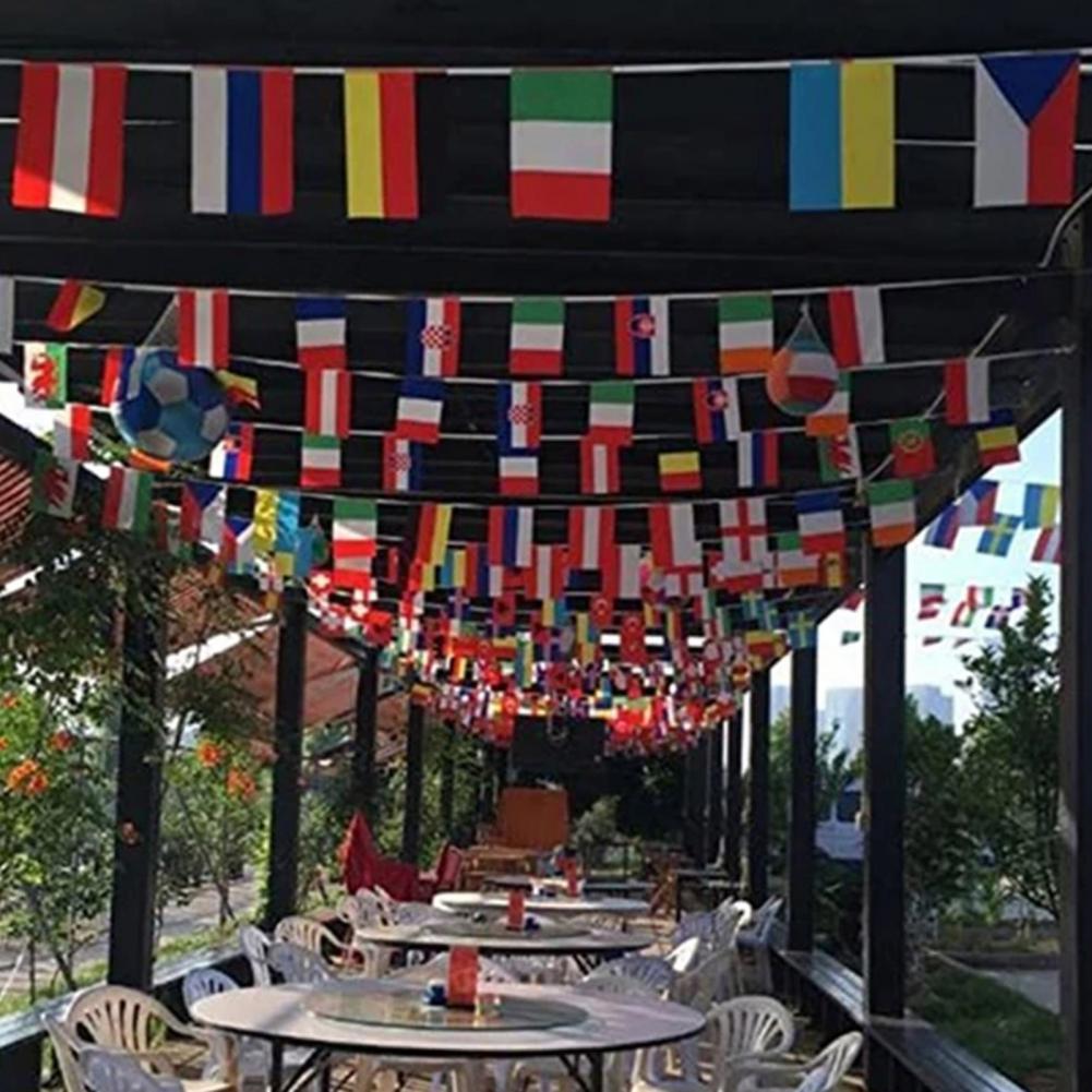 24 European Countries String Flags Mini Bunting Banners National Country Decoration for School Sports Events Grand Opening Party