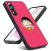 Cute Anime Sakura Momoko -O For Samsung Galaxy S25 S24 S23 Ultra S22 S21 Plus S20 Black Soft Silicone Protective Case