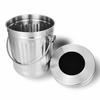 NewlineNY Stainless Steel Indoor Compost Bin for Kitchen Countertops, 1.3 Gallon Recycling Bucket with Two Charcoal Filters