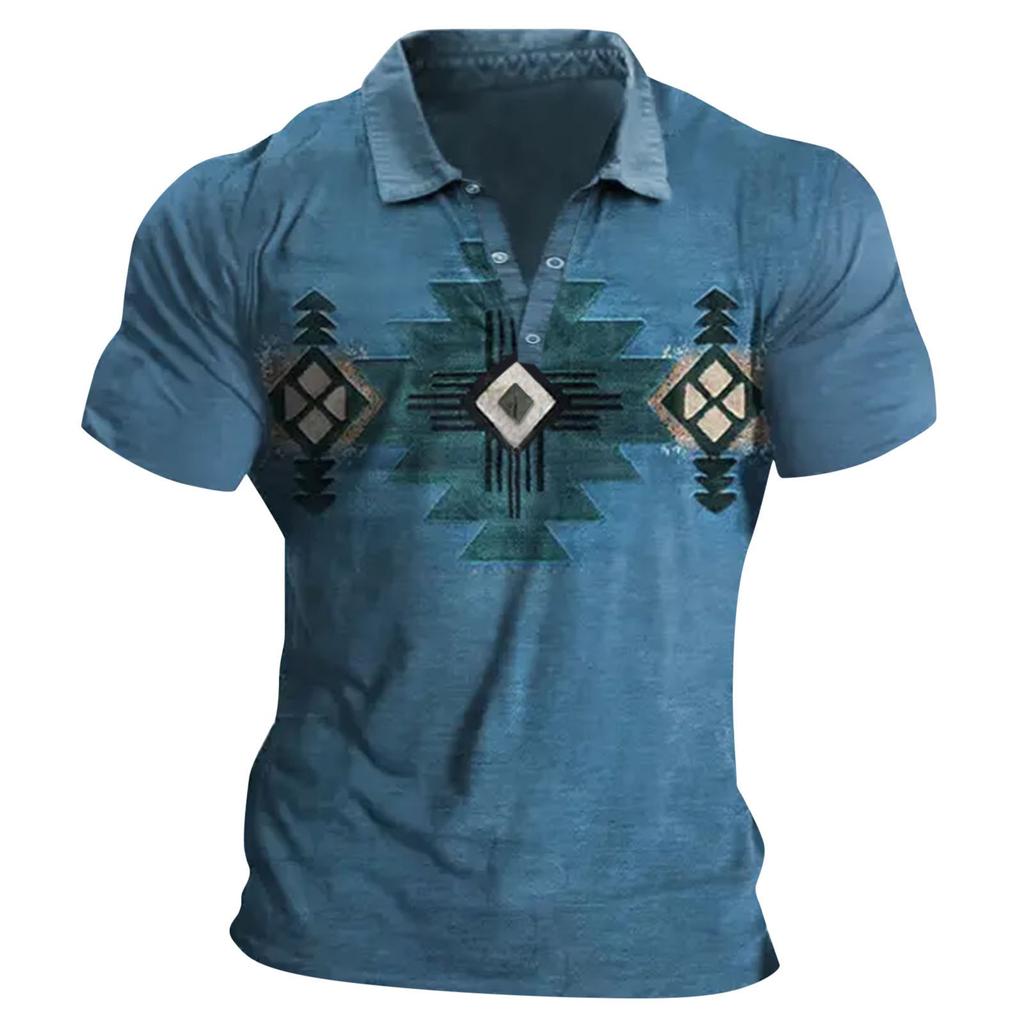 Men's Golf Shirt Casual Sports V Neck Ribbed Collar Short Sleeve Fashion Casual Solid Color Plain Spring & Summer Regular Fit