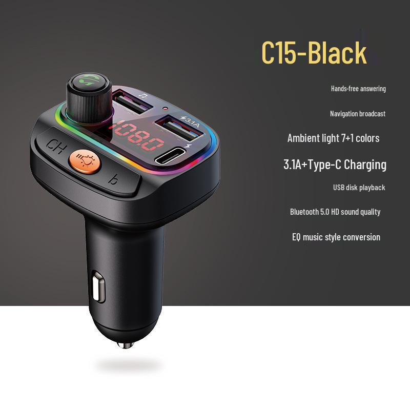 

Bluetooth MP3 Car Charger & Fast Charge USB Cigarette Lighter Adapter