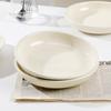 Deep Ceramic Cream Style Dinner and Salad Plate