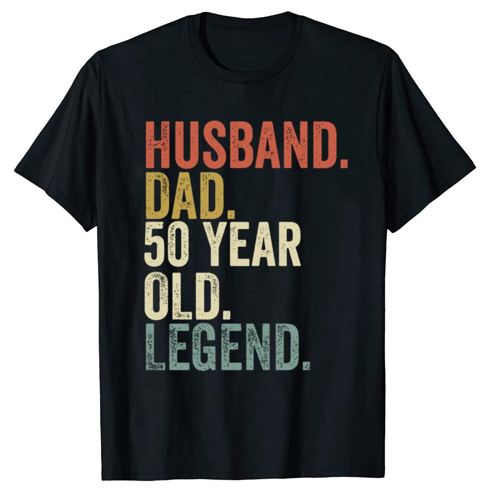 Funny 50th Birthday for Unisex Vintage Dad Born In 1975 Husband Tshirts Unisex Fashion Tshirt 100 Cotton Loose Oversized T Shirt