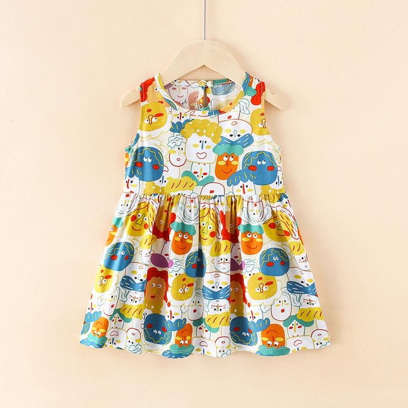 Girls' Summer Cotton Gauze Dresses & Pajamas: Children's Beachwear & Princess Skirts
