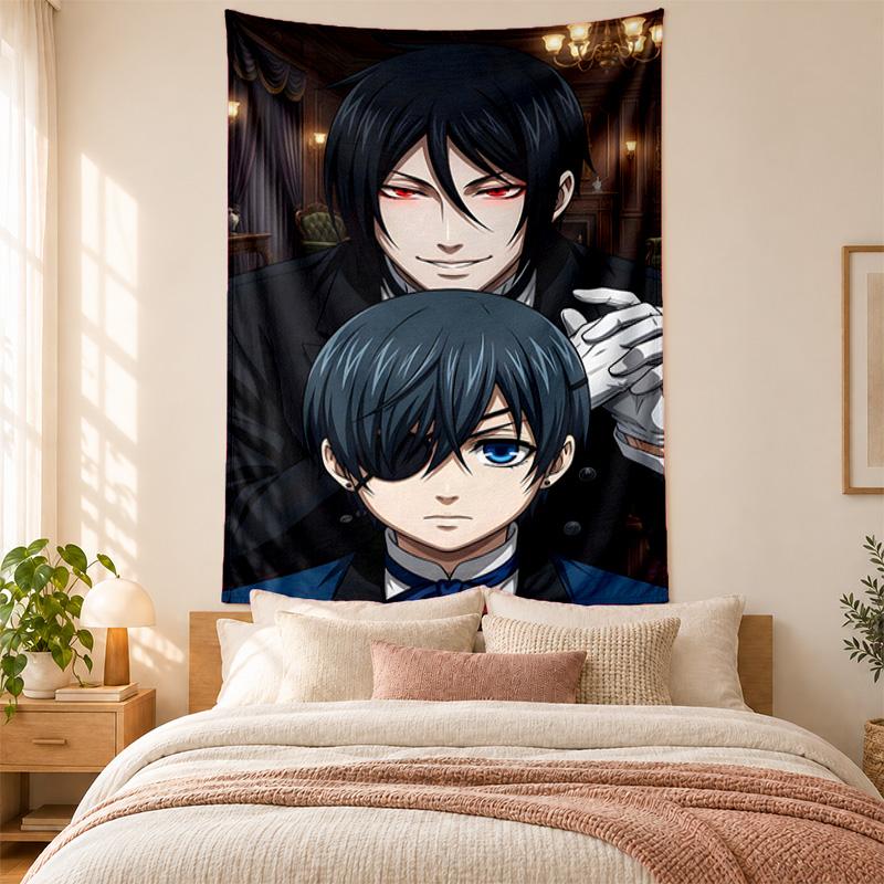 Black Butler Tapestry highquality for decorating living room bedroom dorm walls ideal as bedroom wallart orholiday gift