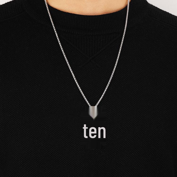 Gold-Plated Cross Pendant Necklace with Inlaid Diamonds - Fashionable, Non-Fading Sweater Chain Gift for Men