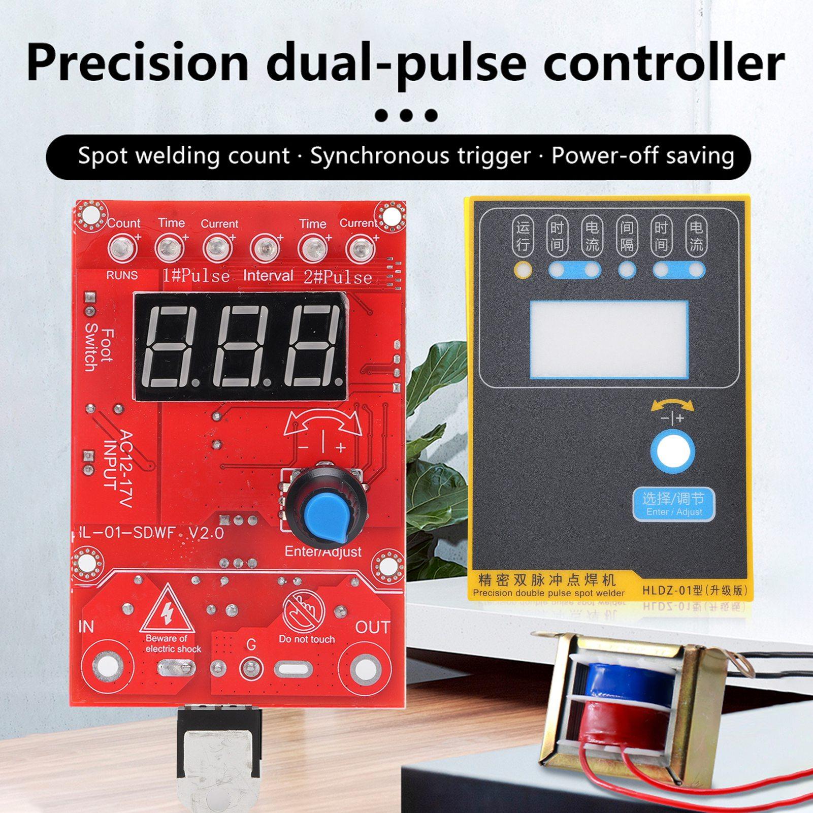 

Spot Welder Board Spot Welder Control Board Time Current Adjustment Digital Display Spot Welding Dual Pulse Control Board 220 V