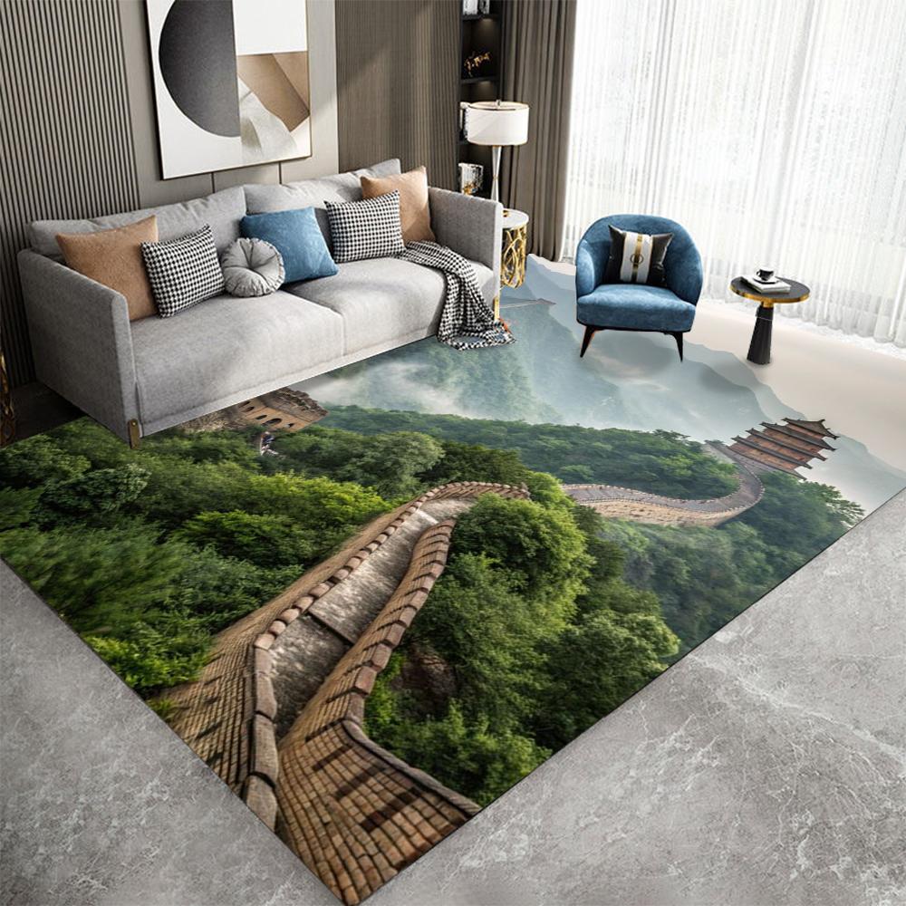  Great Wall Carpet Cartoon Living Room Bedroom Kitchen Sofa Table Balcony Rug Non-slip Washable Mat  Exquisite Ornaments